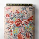 Bloom flower style with red,green colors