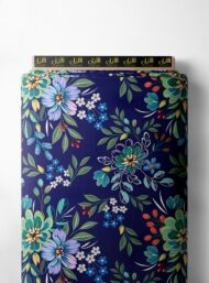 Leaf flower style with blue,green colors