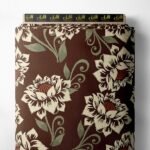 Petal flower style with brown,green colors