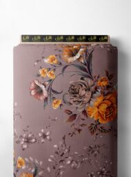 Rose flower style with orange,brown colors