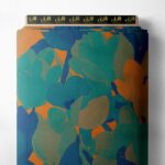 Petal flower style with green,blue colors