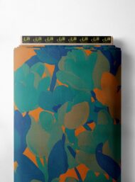 Petal flower style with green,blue colors