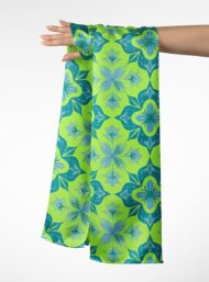 Bloom flower style with green, blue colors - Image 3
