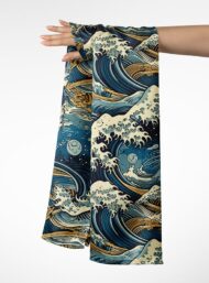 Wave ocean and sky style with blue,white colors - Image 3