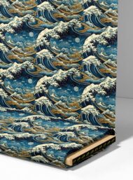 Wave ocean and sky style with blue,white colors - Image 4