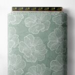 Petal flower style with green, white colors