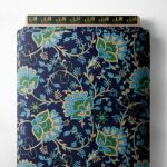 Bloom flower style with blue,green colors