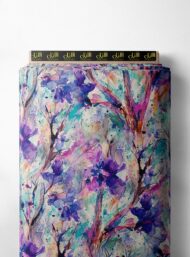 Branch flower style with purple,blue colors