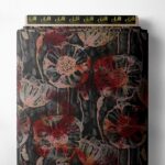 Petal flower style with red,black colors