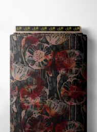 Petal flower style with red,black colors