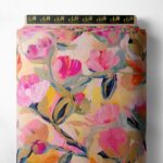 Bloom flower style with pink,orange colors