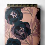 Petal flower style with black,pink colors