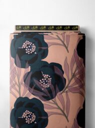 Petal flower style with black,pink colors