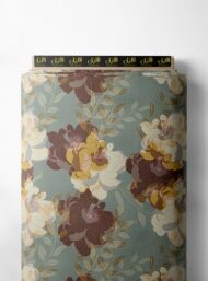 Bloom flower style with brown,yellow colors