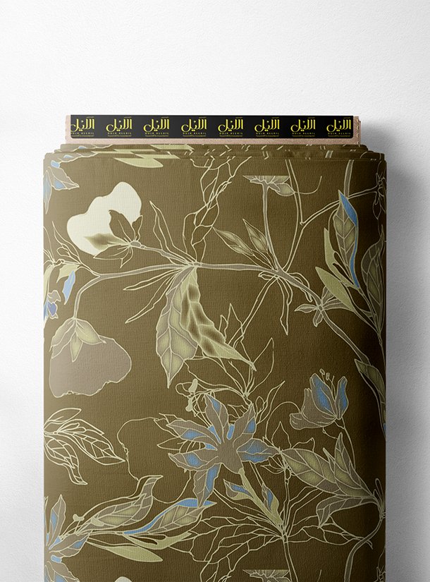 LAI02-0808_1-1.jpg Leaf flower style with brown,blue colors - Image 1