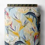 Petal flower style with yellow,blue colors