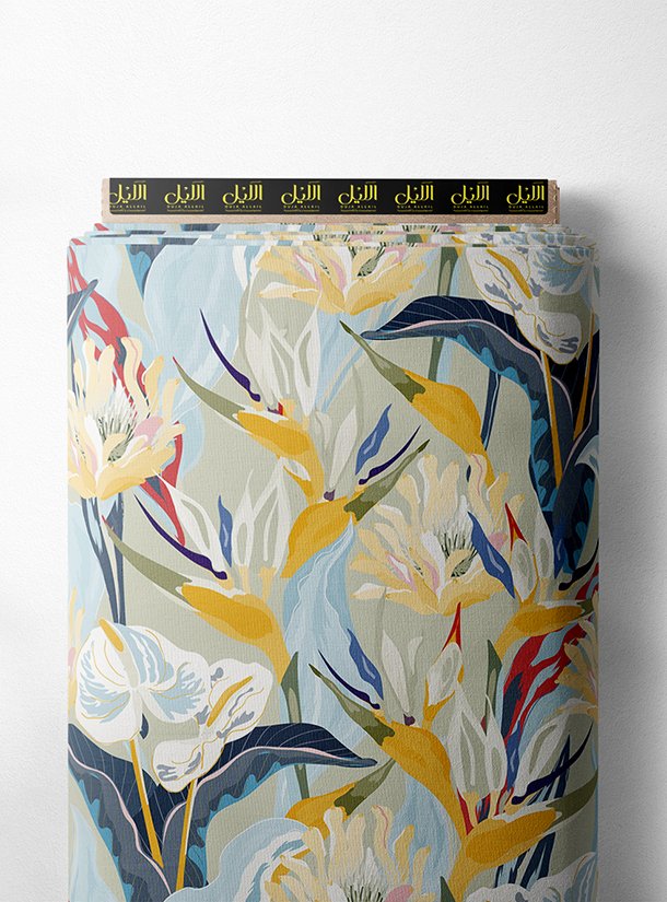 LAI02-0810_1-1.jpg Petal flower style with yellow,blue colors - Image 1