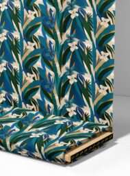 Leaf flower style with blue,green colors - Image 4