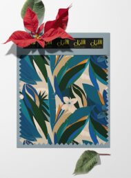 Leaf flower style with blue,green colors - Image 6