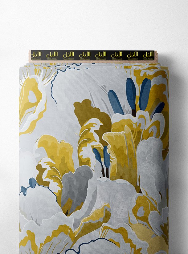 LAI02-0812_1-1.jpg Petal flower style with yellow,grey colors - Image 1