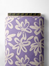 Petal flower style with purple, white colors