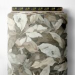 Leaf nature style with grey,white colors