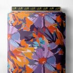 Petal flower style with purple,orange colors