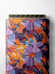 Petal flower style with purple,orange colors