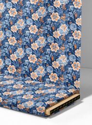 Bloom flower style with blue,orange colors - Image 4