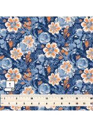 Bloom flower style with blue,orange colors - Image 5