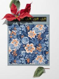 Bloom flower style with blue,orange colors - Image 6