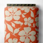 Petal flower style with red, white colors