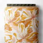 Butterfly flower style with orange,white colors