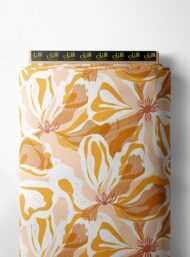 Butterfly flower style with orange,white colors