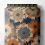 Bloom flower style with brown,orange colors