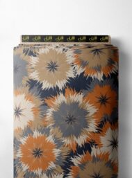 Bloom flower style with brown,orange colors