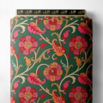 Leaf flower style with red,green colors