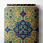 Flower mixed style with yellow,blue colors