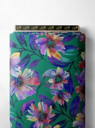 Blossom flower style with purple,green colors