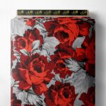 Rose flower style with red,grey colors