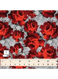 Rose flower style with red,grey colors - Image 5