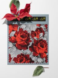 Rose flower style with red,grey colors - Image 6