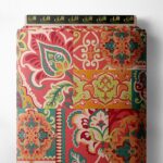 Leaf flower style with red,green colors