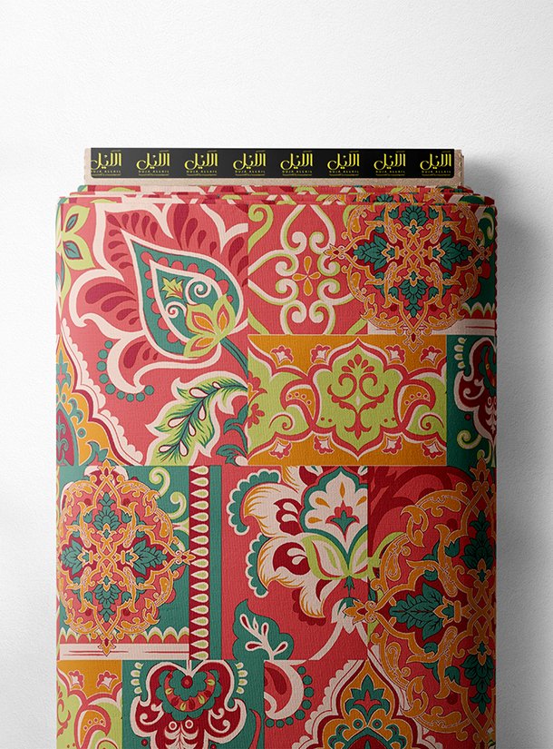 LAI02-0865_1-1.jpg Leaf flower style with red,green colors - Image 1