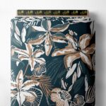 Leaf flower style with white,brown colors