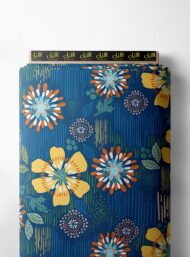 Petal flower style with blue,yellow colors