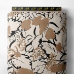 Leaf flower style with brown,black colors