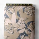 Leaf flower style with brown,grey colors