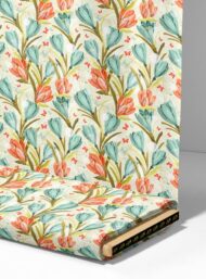 Bloom flower style with pink,green colors - Image 4