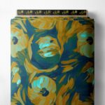 Petal flower style with black,green colors